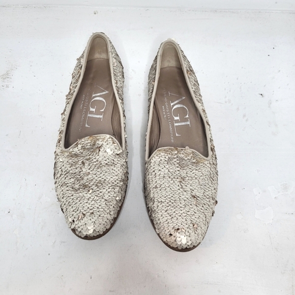 Attilo Giusti Leombruni AGL Made in Italy Sequin Loafer Size 36 - Picture 1 of 15
